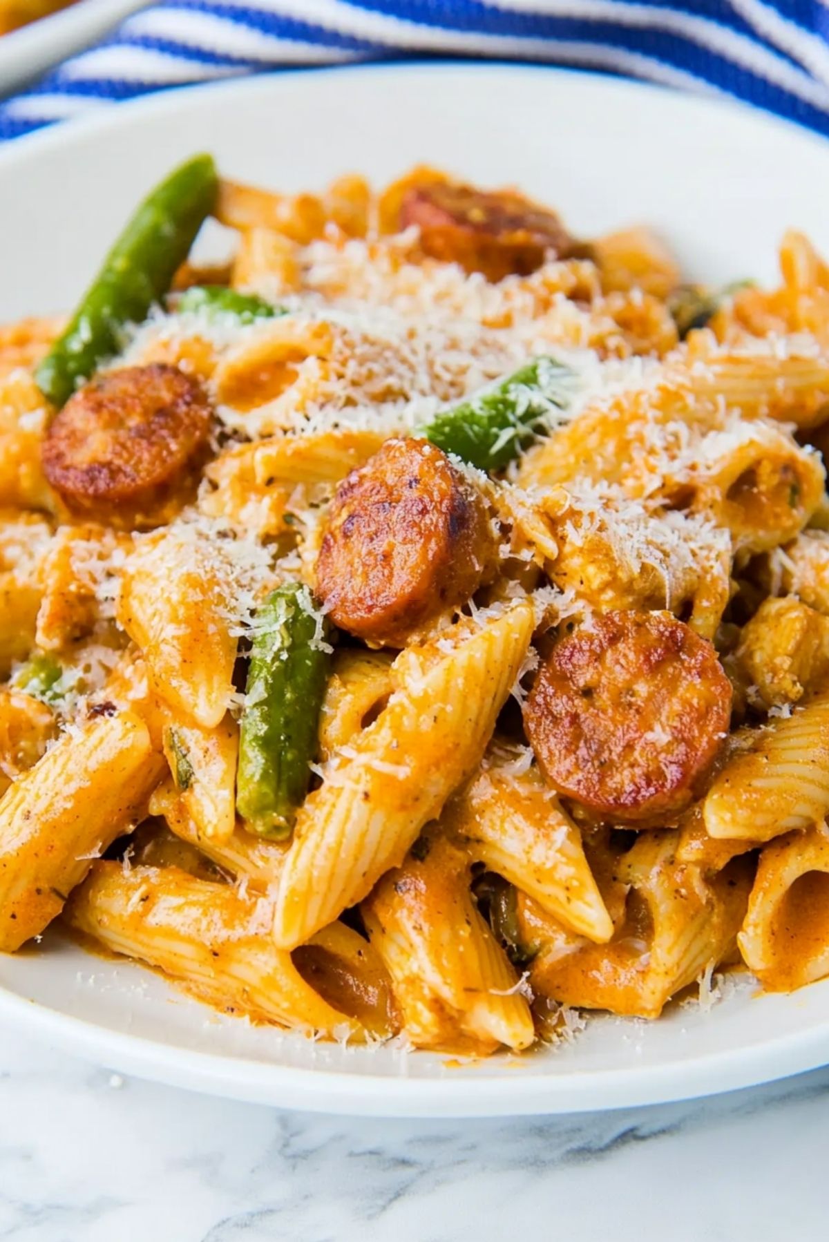 Creamy Cajun Chicken & Sausage Pasta