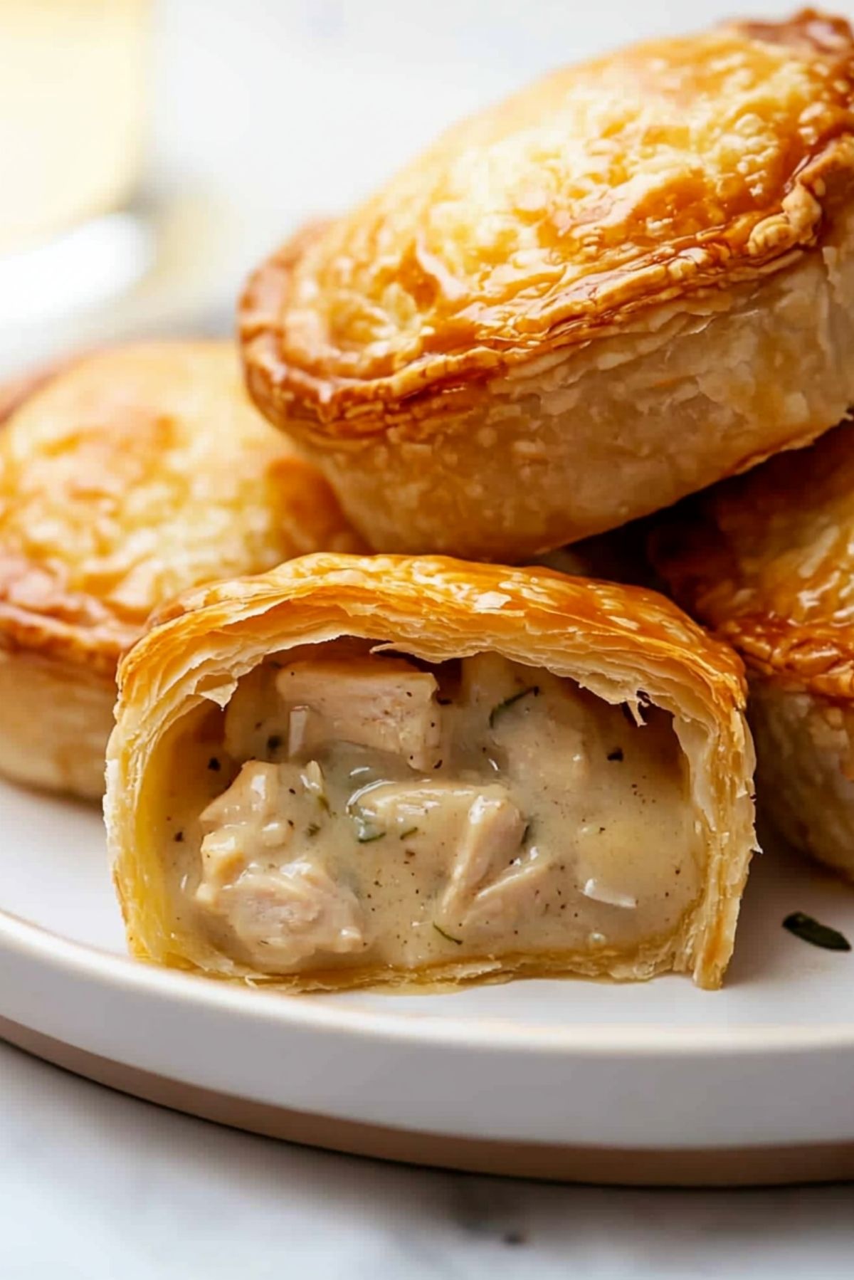 Creamy Mini Chicken Pies with Puff Pastry