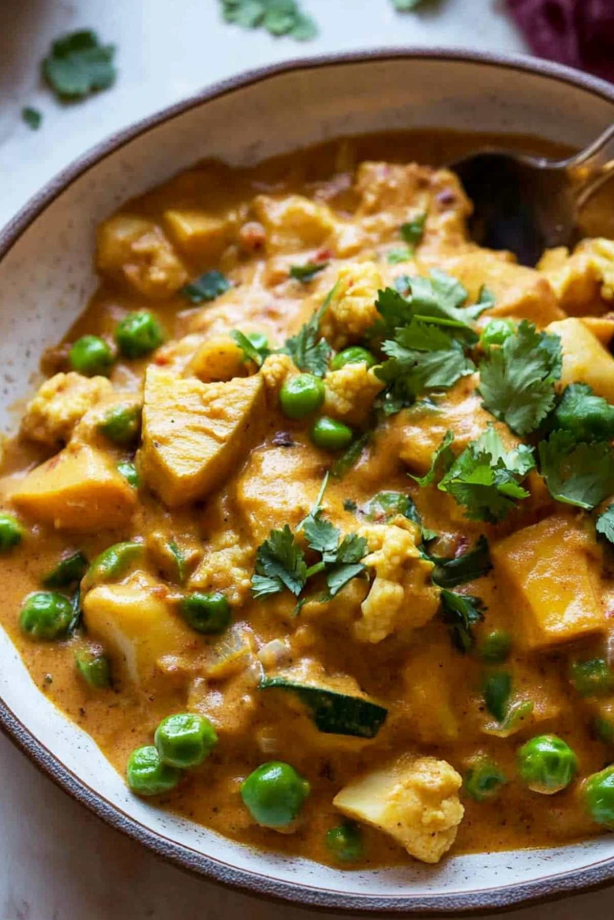 Vegetable-Loaded Vegan Korma: A Creamy, Flavor-Packed Delight