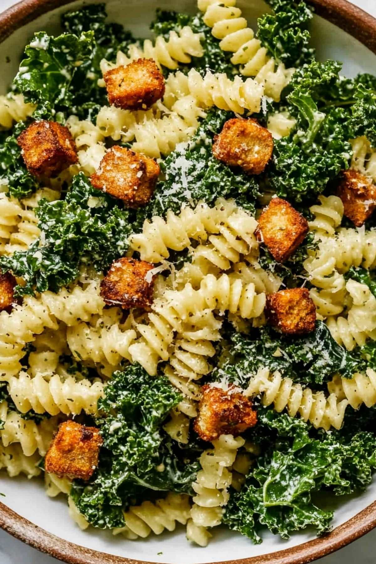 Kale Caesar Pasta Salad: A Creamy, Crunchy Twist on a Classic Favorite