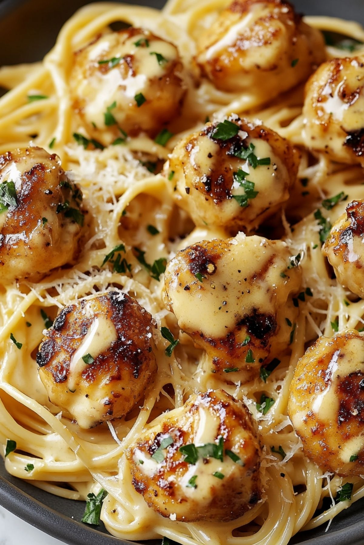 Garlic Butter Chicken with Parmesan Pasta