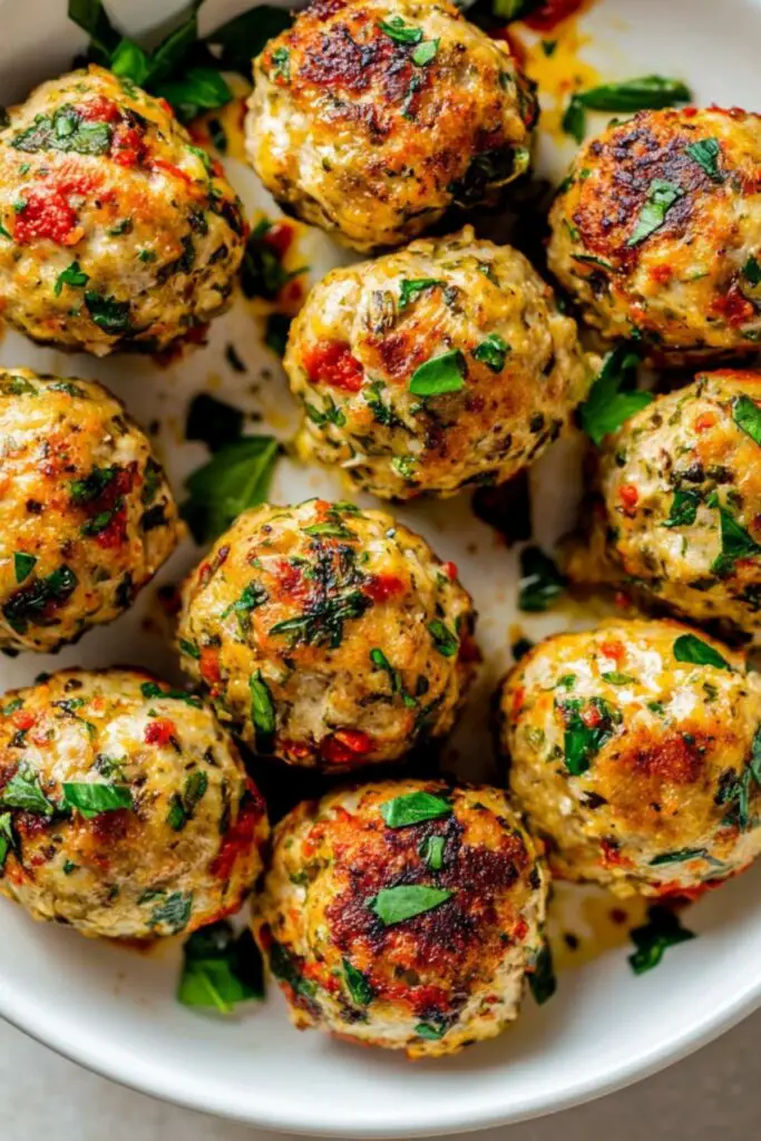 Italian-Style Chicken Meatballs 4 Italian-Style Chicken Meatballs