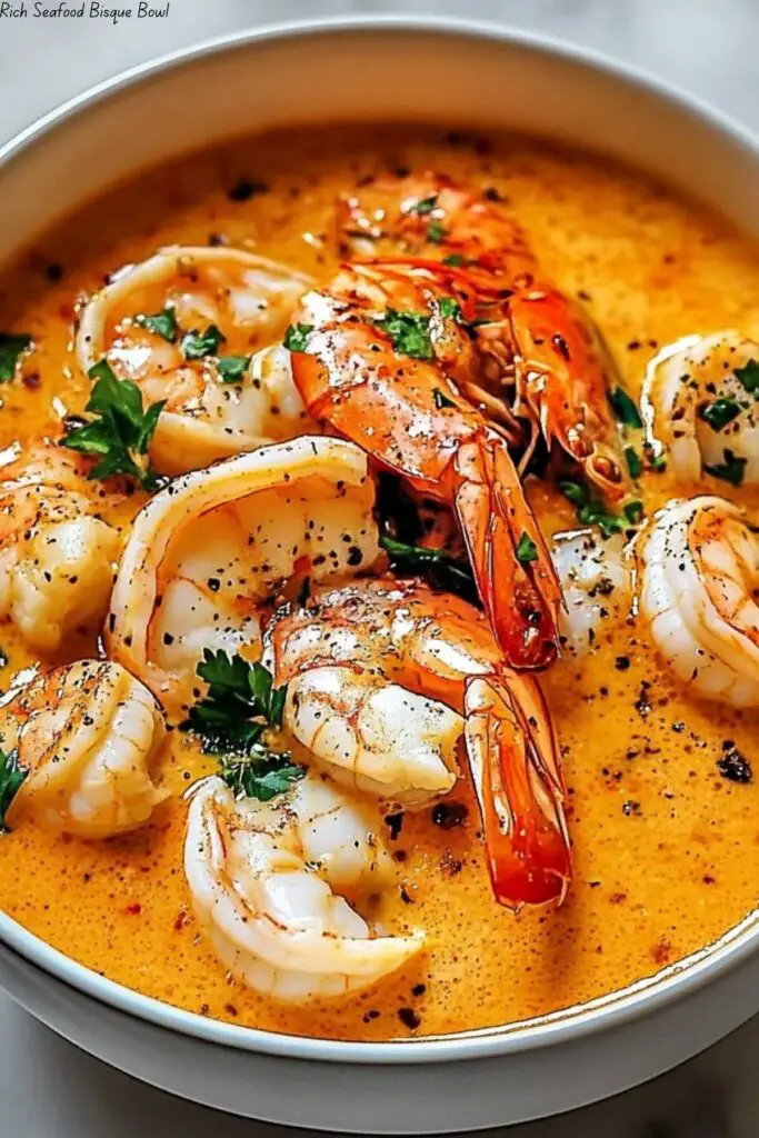 Rich Seafood Bisque Bowl 4 Rich Seafood Bisque Bowl