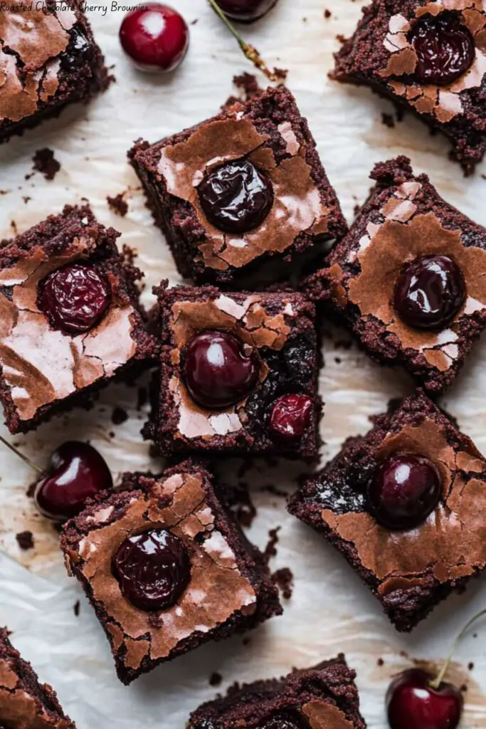 Roasted Chocolate Cherry Brownies