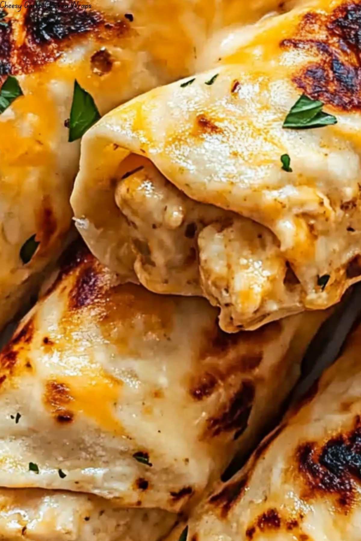 Cheesy Garlic Chicken Wraps
