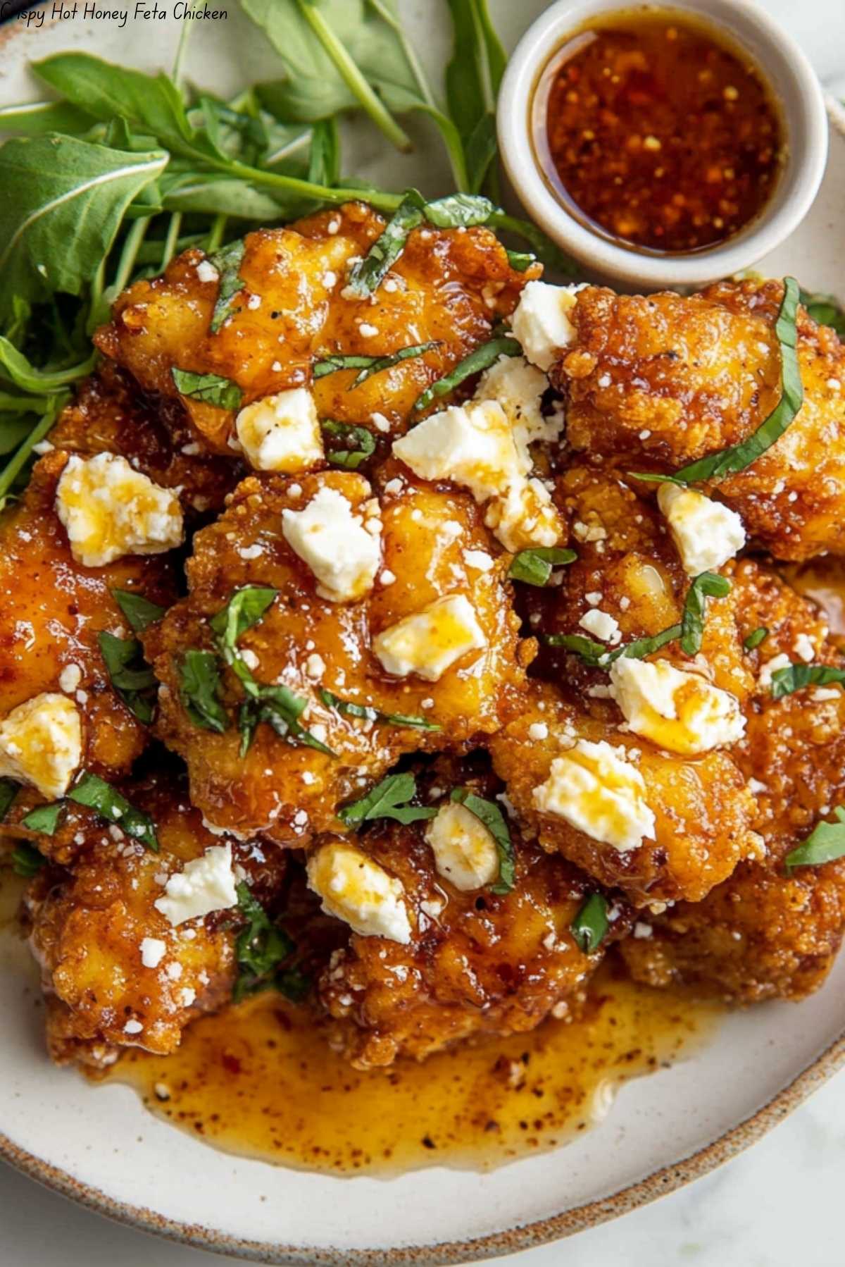 Crispy Hot Honey Feta Chicken