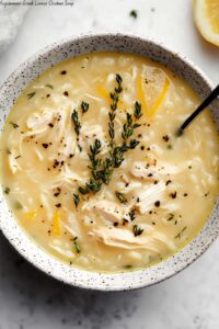 Avgolemono Greek Lemon Chicken Soup