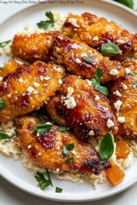 Crispy Hot Honey Feta Chicken Recipe | Sweet & Spicy Chicken Dinner