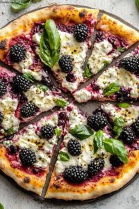 Blackberry Basil Ricotta Pizza