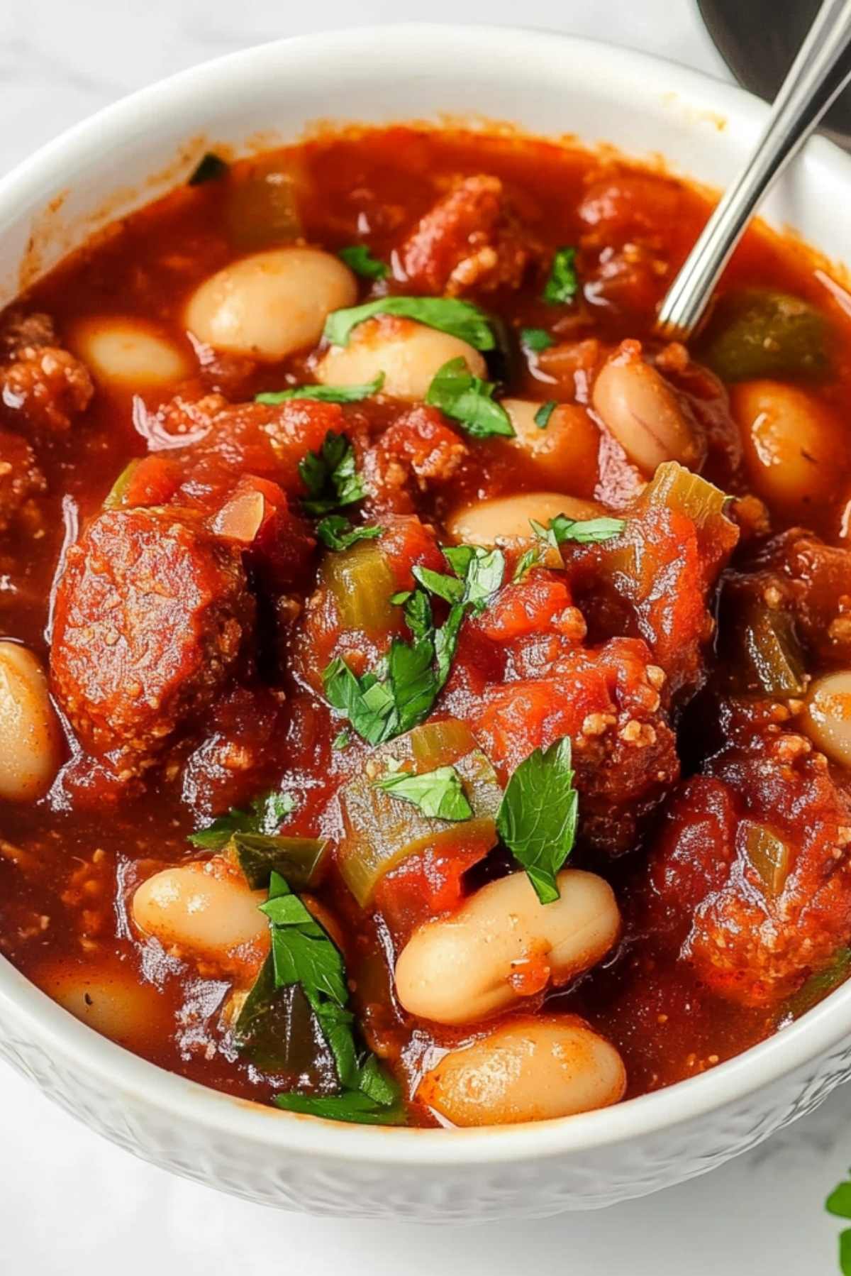 Easy Crockpot Country Sausage And Bean Soup