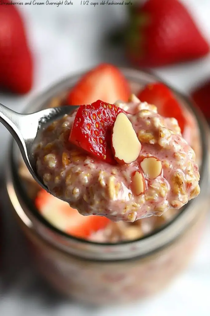 Strawberries and Cream Overnight Oats