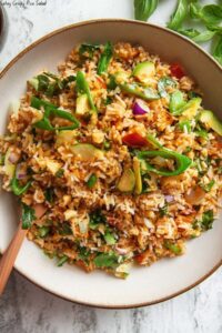Satay Crispy Rice Salad