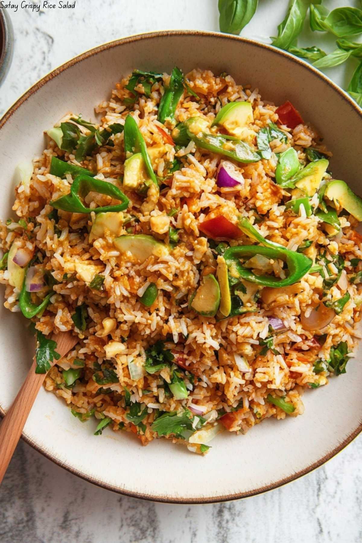 Satay Crispy Rice Salad