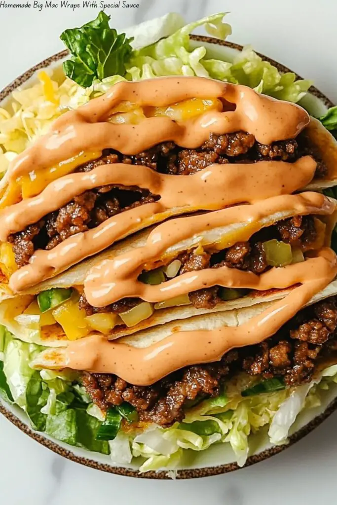 Homemade Big Mac Wraps With Special Sauce 4 Homemade Big Mac Wraps With Special Sauce
