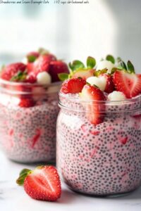 Strawberries and Cream Overnight Oats