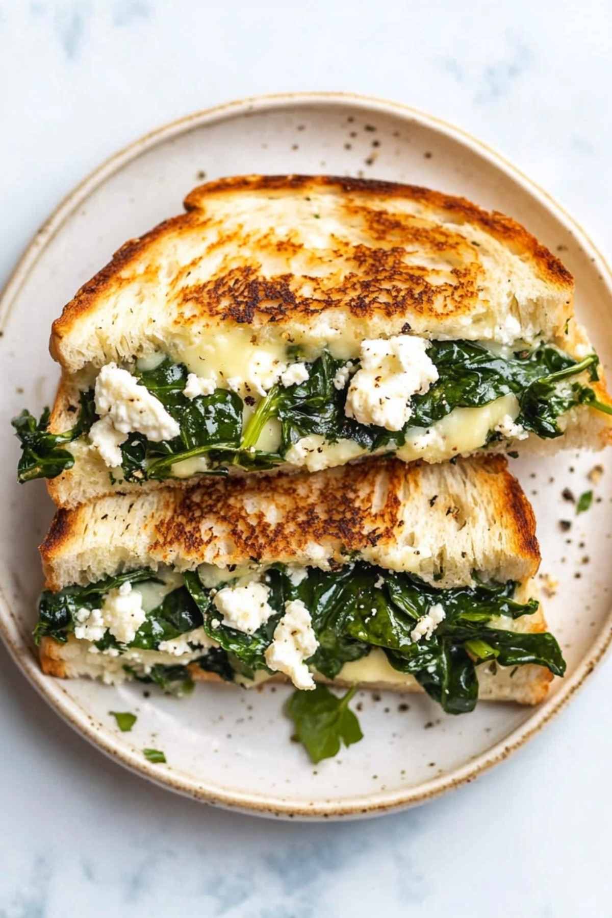 Spinach and Feta Grilled Cheese