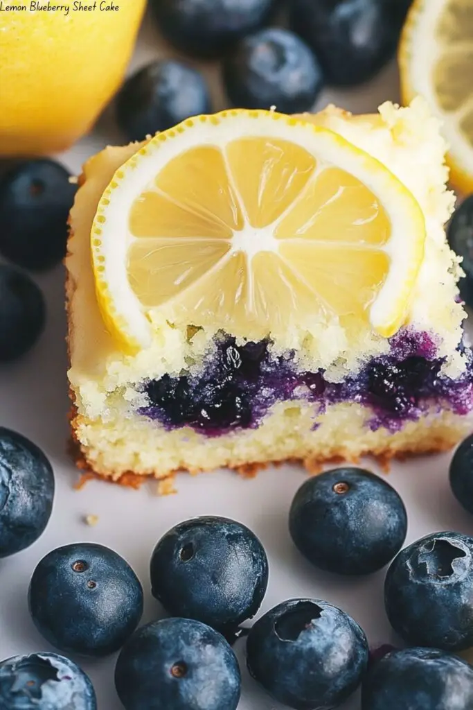 Lemon Blueberry Sheet Cake