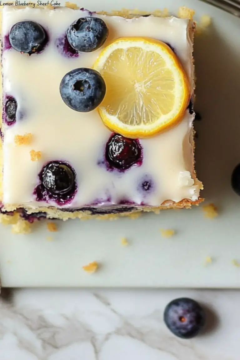 Lemon Blueberry Sheet Cake