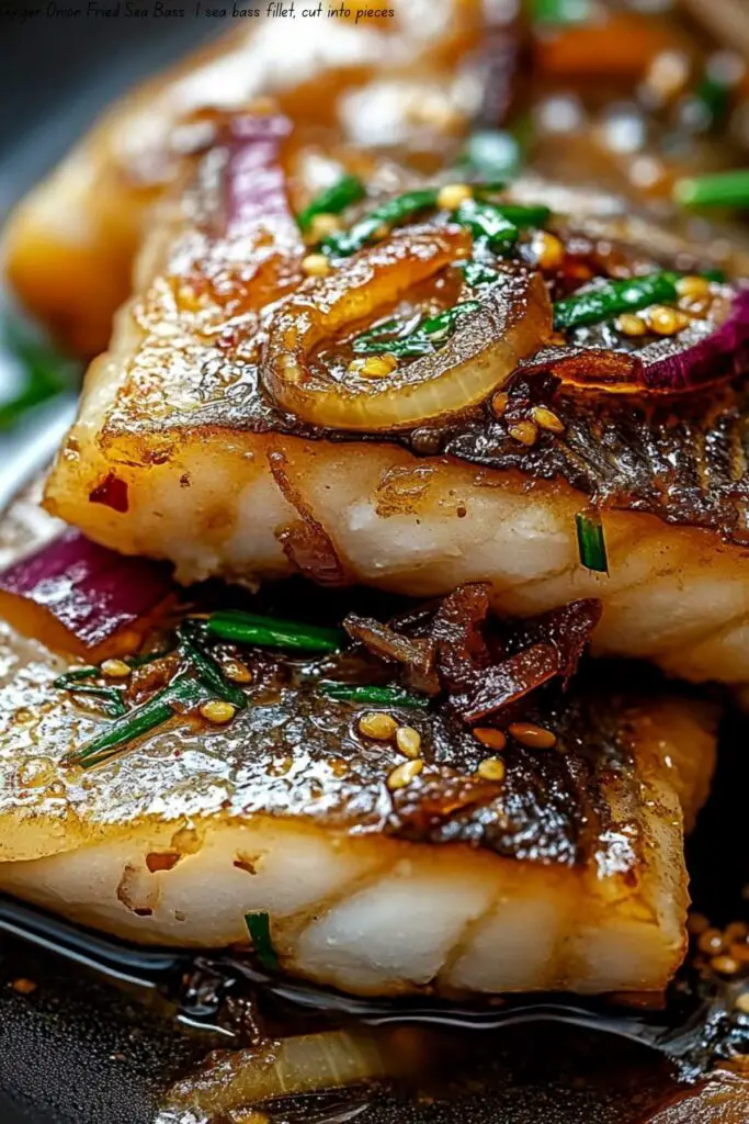 Ginger Onion Fried Sea Bass 4 Ginger Onion Fried Sea Bass