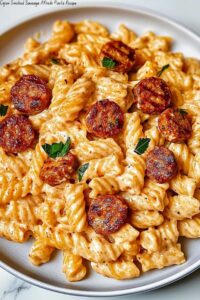 Cajun Smoked Sausage Alfredo Pasta Recipe