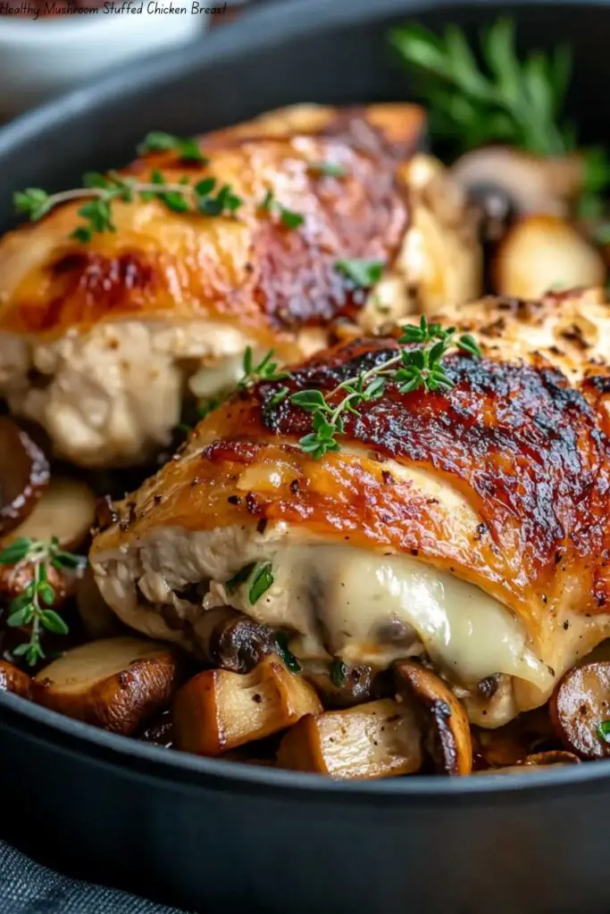 Healthy Mushroom Stuffed Chicken Breast 4 Healthy Mushroom Stuffed Chicken Breast