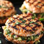 Grilled Salmon Burgers with Avocado Salsa 5 Grilled Salmon Burgers with Avocado Salsa