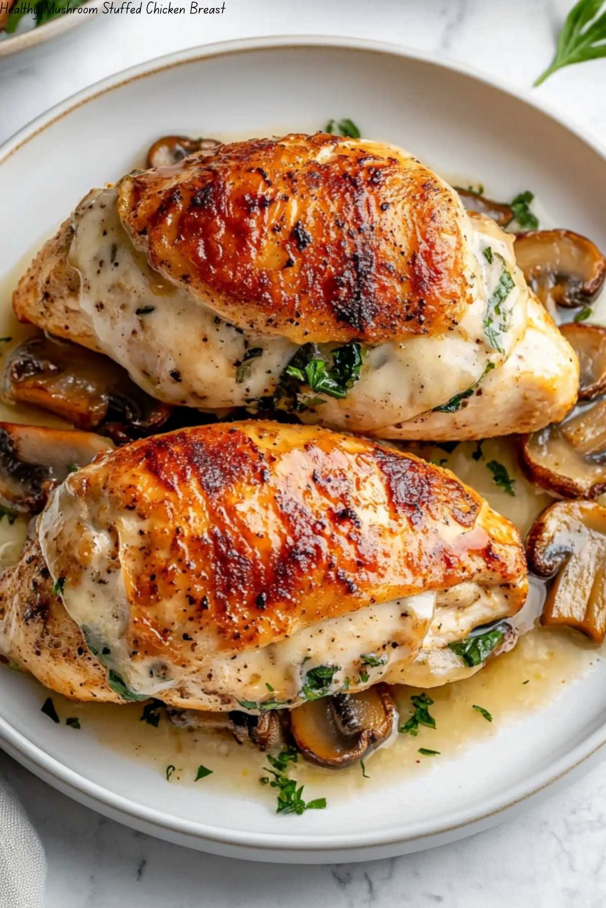 Healthy Mushroom Stuffed Chicken Breast