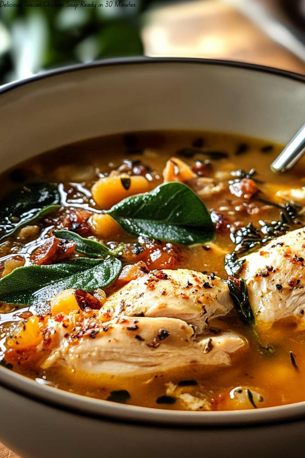 Delicious Tuscan Chicken Soup Ready in 30 Minutes