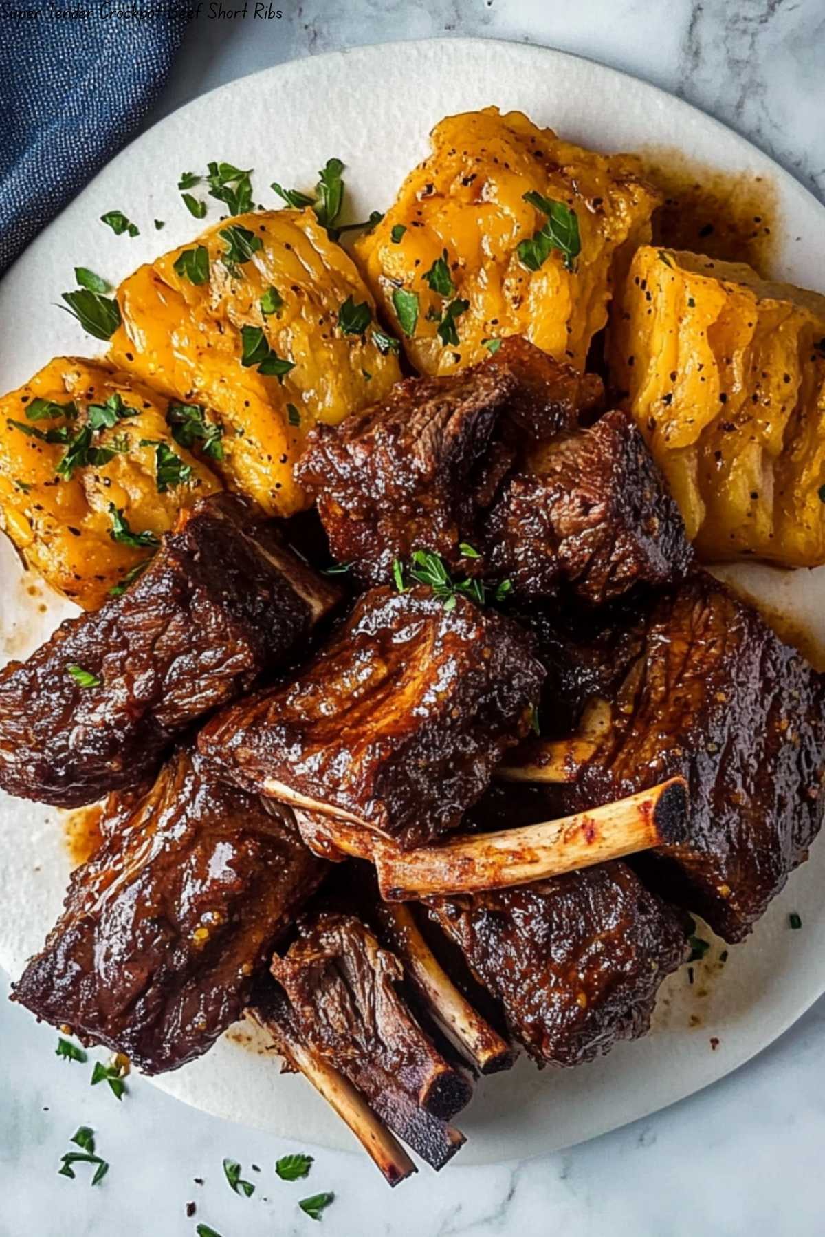 Super Tender Crockpot Beef Short Ribs