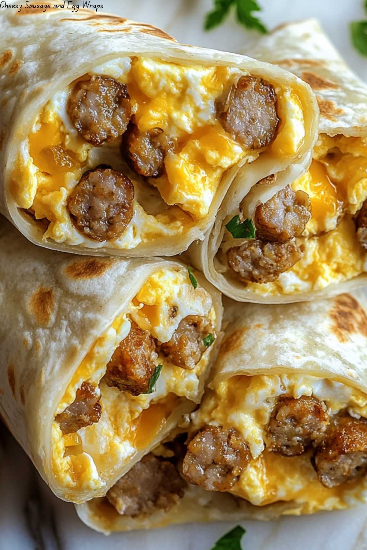Cheesy Sausage and Egg Wraps