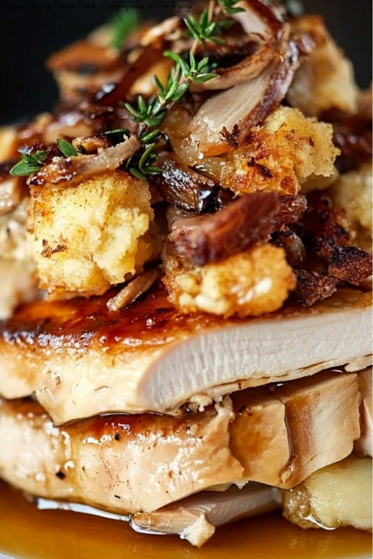 Leftover Turkey Dinner Stack