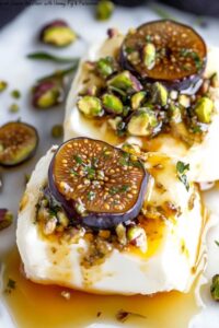 Goat Cheese Appetizer with Honey, Fig & Pistachios