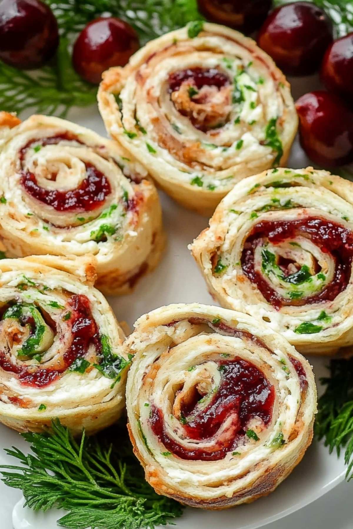 Cranberry Turkey Pinwheels