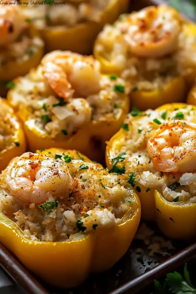 Crab and Shrimp Stuffed Bell Peppers 4 Crab and Shrimp Stuffed Bell Peppers