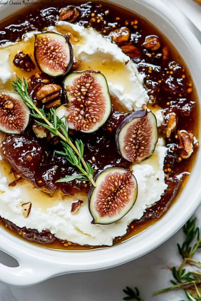 Goat Cheese Appetizer Spread with Fig Jam and Pecans 4 Goat Cheese Appetizer Spread with Fig Jam and Pecans