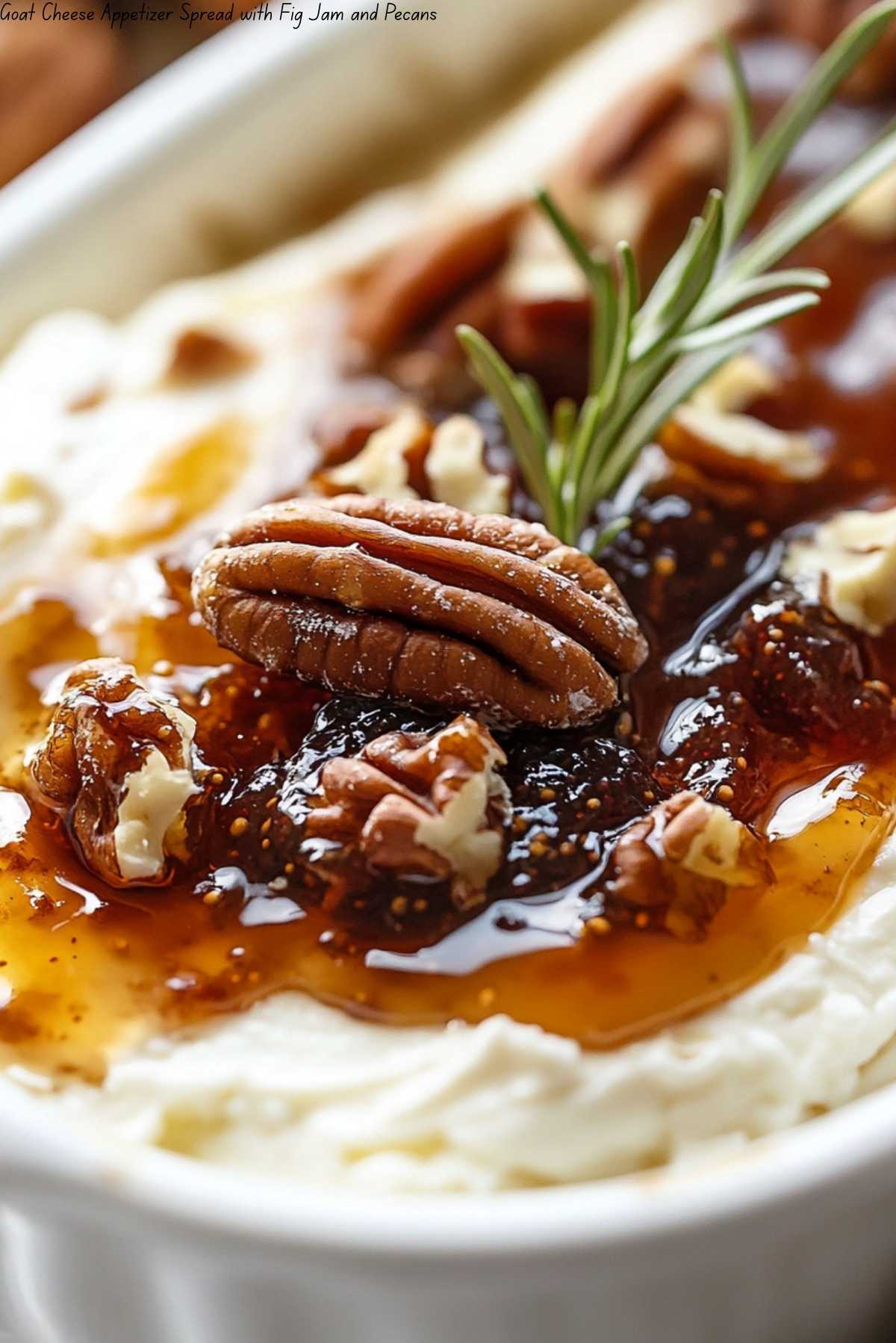 Goat Cheese Appetizer Spread with Fig Jam and Pecans