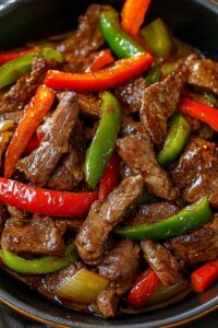 Pepper Steak with Bell Peppers and Onion