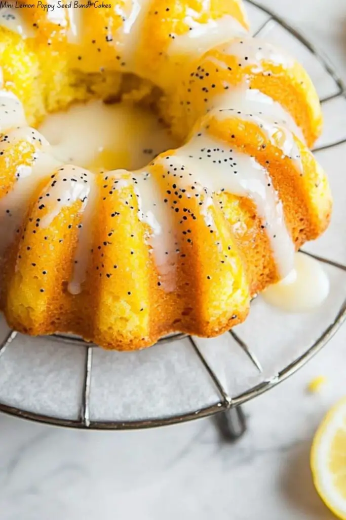 Mini Lemon Poppy Seed Bundt Cakes 4 Mini Lemon Poppy Seed Bundt Cakes