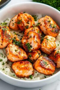 Easy Salmon Bites Made In The Air Fryer