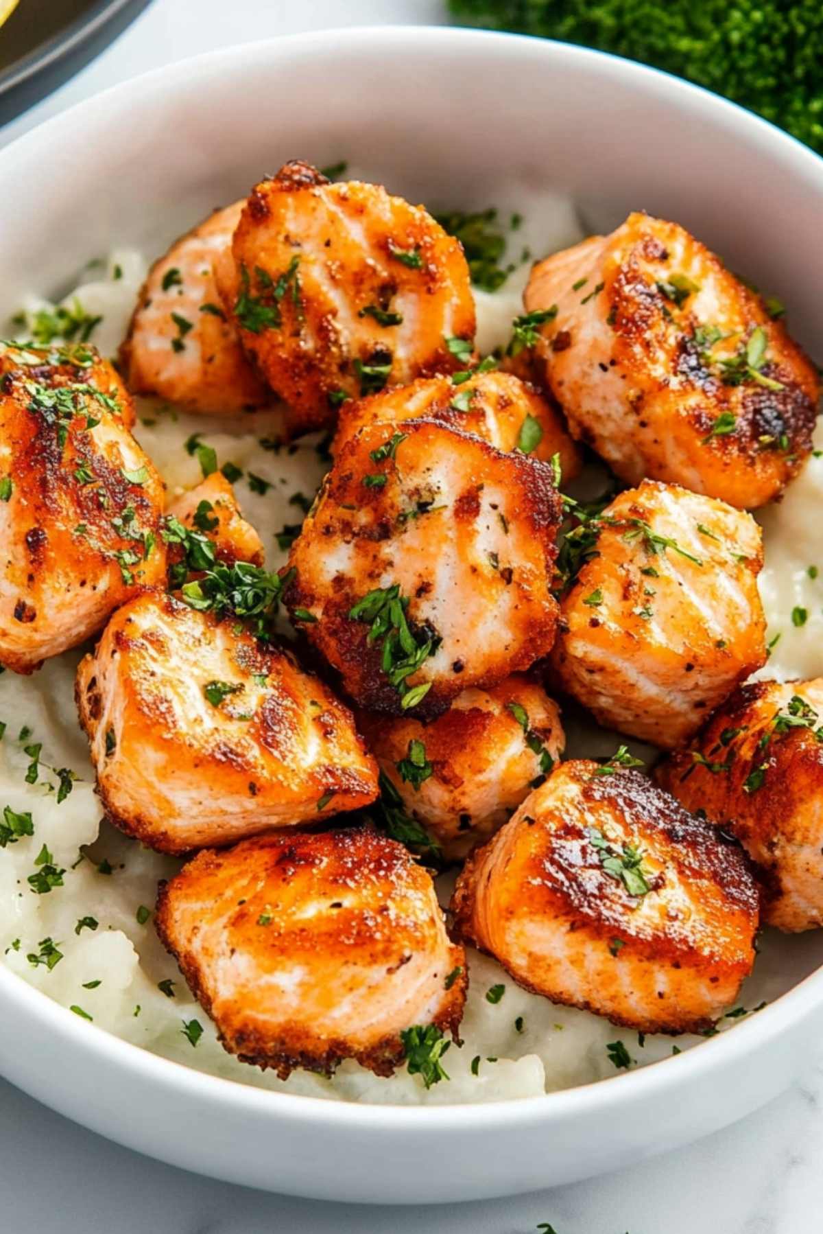 Easy Salmon Bites Made In The Air Fryer