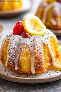 Mini Lemon Poppy Seed Bundt Cakes