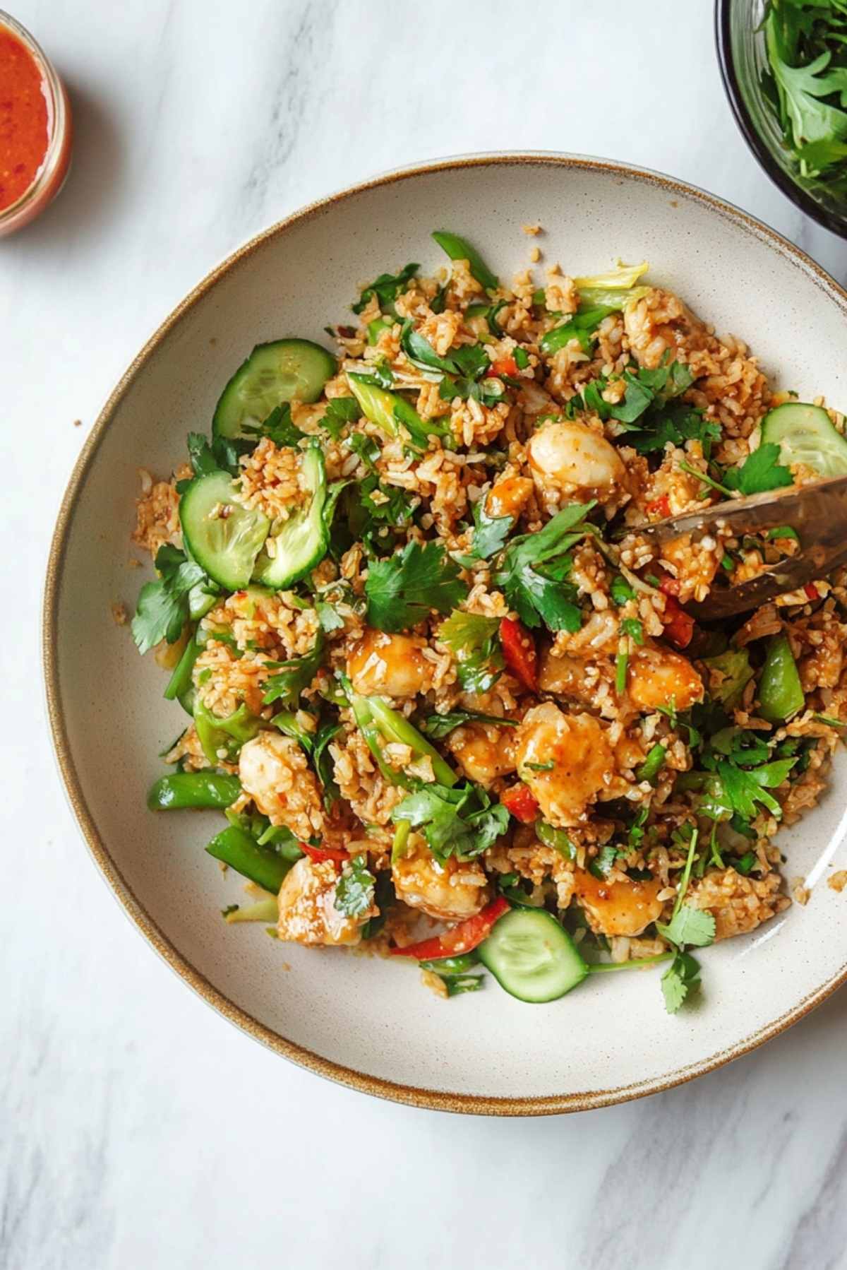 Satay Crispy Rice Salad