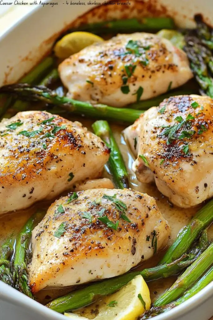 Caesar Chicken with Asparagus 4 Caesar Chicken with Asparagus
