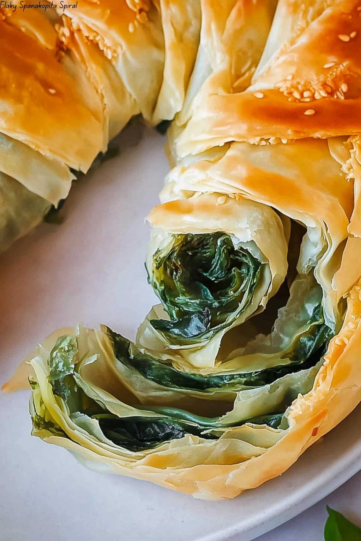 Flaky Spanakopita Spiral