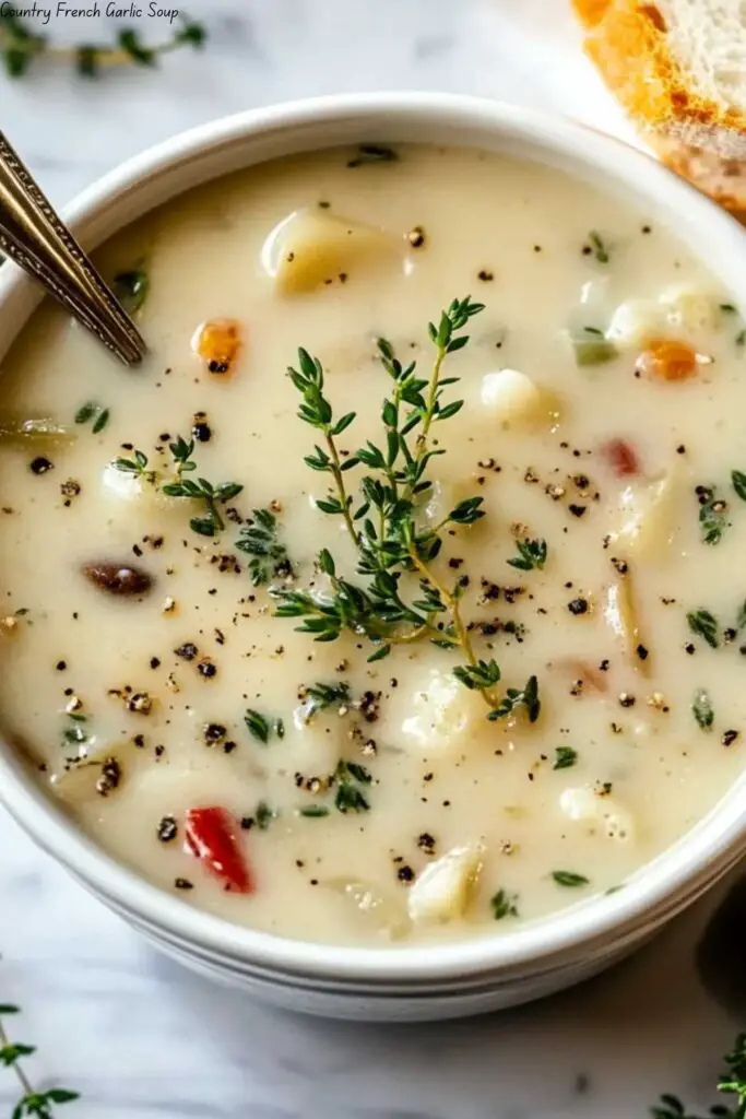 Country French Garlic Soup 4 Country French Garlic Soup