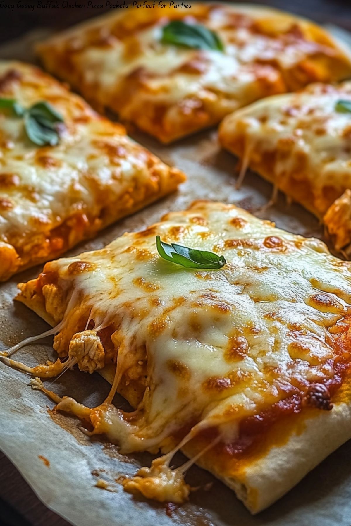 Ooey-Gooey Buffalo Chicken Pizza Pockets: Perfect for Parties