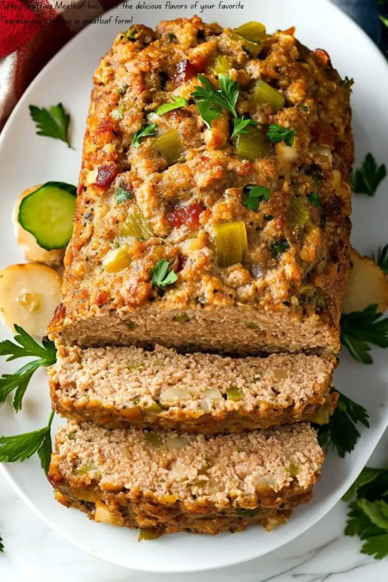 Turkey Stuffing Meatloaf: your favorite Thanksgiving stuffing in meatloaf form!