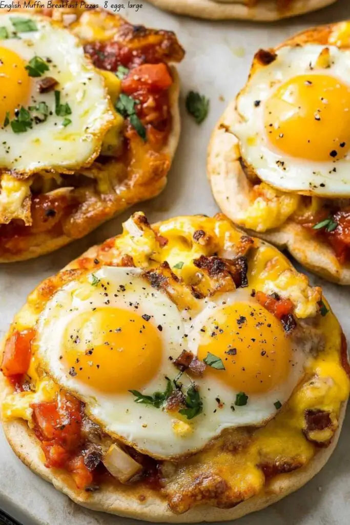 English Muffin Breakfast Pizzas 4 English Muffin Breakfast Pizzas