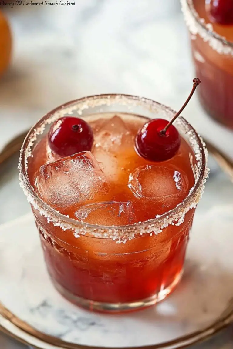 Cherry Old Fashioned Smash Cocktail