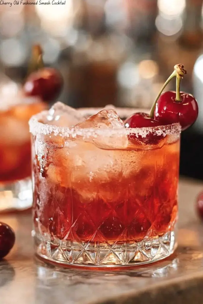 Cherry Old Fashioned Smash Cocktail 4 Cherry Old Fashioned Smash Cocktail